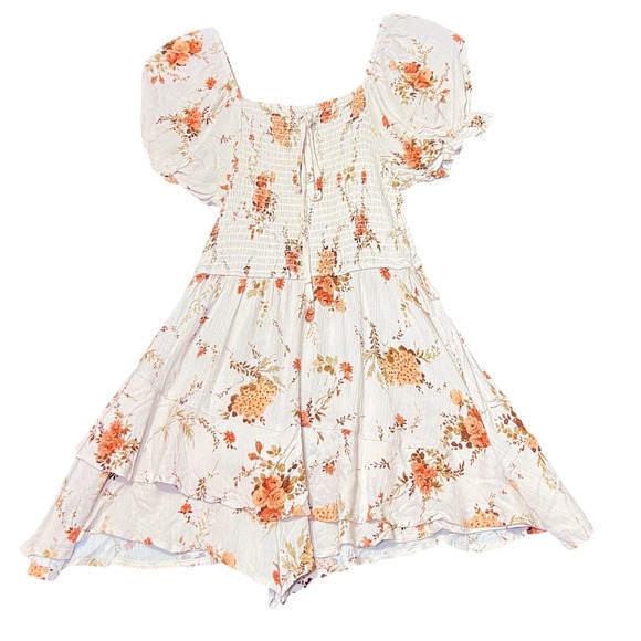 Altar'd State Womens Size Small Shorts Romper Tan Floral Cottagecore Boho Mini - Picture 2 of 16